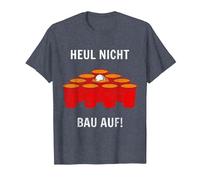 Funny t-Shirt Festival Beer Pong Tshirt for Festival goers b T-Shirt, Herren, Blau Meliert, 5XL