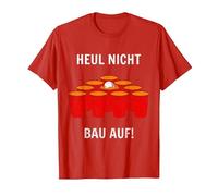 Funny t-Shirt Festival Beer Pong Tshirt for Festival goers b T-Shirt, Herren, Rot, L