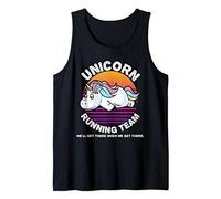 Funny Unicorn Running Team Shirt Kids Men Women Gift Tank Top