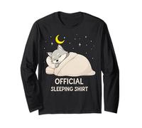 Funny Wolf Offizielles Schlafshirt Pyjama Zoo für Jungen, Mädchen und Kinder Langarmshirt