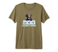 Funny Womens Girls Kids Elements Happiness Black Lab Lover Premium T-Shirt