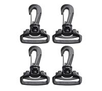 FUNOMOCYA 4 Stück Kunststoff Federhakenschnallen für Rucksäcke Bruchfest Drehbar Gepäckzubehör für Outdoor und Wanderausrüstung