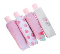 FUNOMOCYA 4 Stück Teiliges Federmäppchen in Zahnpasta Form PU Stiftetasche mit Großem Fassungsvermögen Multifunktional für Schüler und Zuhause Trendiges Mäppchen für Mädchen