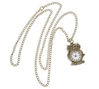 FUNOMOCYA Dekorative Taschenuhr Eule, Metall, Antik, Retro, Leicht, Präzise | Hängende Uhr, für Männer und Ältere, für Party und Geburtstag, Klein, Kreativ, Tragbar, Vintage Stil