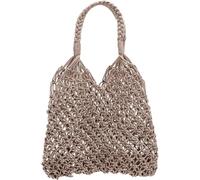 FUNOMOCYA Handgefertigte Tragbare Sommer Strandtasche aus Baumwollfaden Damen Schultertasche mit Dekorativem Cut out Design für Strandpartys und Alltag