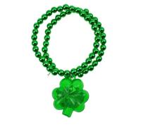 FUNOMOCYA Leuchtendes Kleeblatt Perlenarmband aus Kunststoff mit Auffälligem Design für St Patrick's Day Party und Festliche Anlässe in Grün