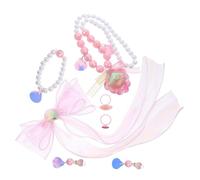 FUNOMOCYA Schmuckset für Mädchen Meerjungfrau Prinzessin Accessoires Set mit Muschel-haarclips Perlenarmband Ring und Ohrclips Leicht Kindgerecht für Rollenspiele und Partys