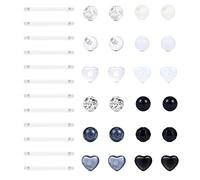 Funseedrr Zungenpiercing Nippelpiercing Brustwarzenpiercing Set Bioflex Kunststoff 12/14/16/18mm Zunge Nippel Piercing Stab Kugeln