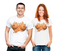 Funshirt Spaßshirt T-Shirt Busen