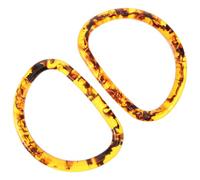 FUOYLOO 1 Paar D förmige Henkel aus Kunstharz für Handtaschen Robust und Formbeständig für Selbstgemacht Strand und Strohtaschen 12cm Vintage Stil