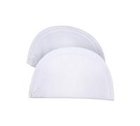 FUOYLOO 1 Paar Selbstklebende Schulterpolster aus Schwammstoff Weiß 1cm Dünn für Damen Anzüge Kleider T Shirts Nähzubehör Waschbar Wiederverwendbar