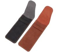 FUOYLOO 2 Stück Pack Leder Stifthüllen aus Pu für Füllfederhalter und Kugelschreiber Leicht und Praktisch Geeignet für Universität und College Einfaches Elegantes Design