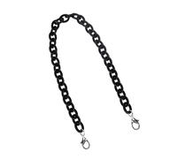 FUOYLOO 60cm Lange Schwarze Acryl Taschenkette mit Legierungsschnallen Abnehmbarer Handtaschenriemen Ersatz für Selbstgemacht Clutches Hobo Taschen und Kleiner Tragetaschen