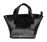 FUOYLOO Kosmetiktasche aus Netzgewebe Klein Nylon Kulturbeutel Reise Make Up Organizer mit Henkel Leicht für Damen und Herren
