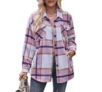 FUPODD Cardigan mit Knöpfen Damen Kariert Pullover & Strickjacken für Damen Cardigan Damen Leicht Long Winterpulli Elegant Pullunder Strickjacke Winterpullover Lang Modern Longstrickjacke