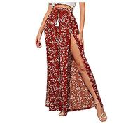 FUPODD Culottes Hosen Damen Ouvert Leichte Sommerhose, Damen Palazzo Hose Mit Schlitz Damen Sommerhosen Leicht Und Luftig Freizeithose Offener Wickelhose Mit Kordelzug Marlenehose Elegant Hohe Taille