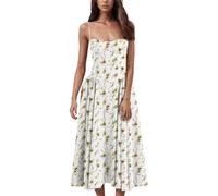 FUPODD Damen Kleider Festliches Hochzeit Abschlusskleider Cocktailkleid Elegant Midi Ballkleider Damenkleider Sommer Kleid Für Hochzeit Als Gast Maxikleid Vintage Abendkleid Lang Chiffonkleid