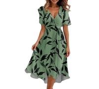 FUPODD Elegante Kleider Damen Sommer Sommerkleid Abendkleider Elegant Für Hochzeit Kleid Hochzeitsgast Strandkleid Sommerkleider Leicht Und Luftig Abendkleid Party Abschlusskleid Freizeit Maxikleid