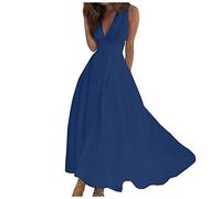 FUPODD Kleider Damen Corset Sommerkleid Damen Lang Korsett Abendkleider Elegant Für Hochzeit Abendkleid Festlich Muster Maxikleid Leicht Abschlusskleid Elegant Ballkleider Lang Sexy Kleid Frauen