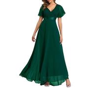 FUPODD Kleider Damen Sommer Abendkleid Elegant Festlich Maxikleider Abiballkleid Festtagskleider Trauzeugin Kleid Cocktailkleider Festkleid Brautmutterkleider Petticoat Kommunionkleider Maxi Kurzarm