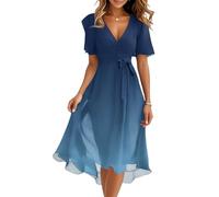 FUPODD Kleider Damen Sommer Sommerkleid Abendkleider Elegant Für Hochzeit Kleid Hochzeitsgast Strandkleid Sommerkleider Leicht Und Luftig Cocktailkleid Abendkleid Ballkleid Party Maxikleid Sommer