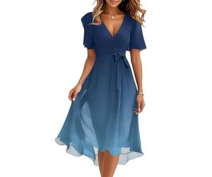 FUPODD Kleider Damen Sommer Sommerkleid Abendkleider Elegant Für Hochzeit Kleid Hochzeitsgast Strandkleid Sommerkleider Leicht Und Luftig Cocktailkleid Abendkleid Ballkleid Party Maxikleid Sommer