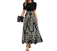 FUPODD Kleider Damen Sommer Sommerkleid Abendkleider Elegant Für Hochzeit Maxikleid Damen Sommer Kleid Hochzeitsgast Strandkleid Sommerkleider Leicht Und Luftig Cocktailkleid Abendkleid Ballkleid