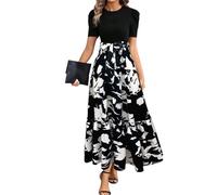 FUPODD Kleider Damen Sommer Sommerkleid Abendkleider Elegant Für Hochzeit Maxikleid Damen Sommer Kleid Hochzeitsgast Strandkleid Sommerkleider Leicht Und Luftig Cocktailkleid Abendkleid Ballkleid