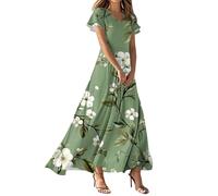 FUPODD Maxikleid Damen Sommer Festliche Kleider Boho-Kleid Luftige Partykleid Sommerkleider Strickkleid Multiway Sommerkleidung Festliches Sommerkleid Lang Strandkleid Damen Große Größen Doppellagig