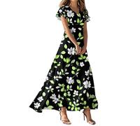 FUPODD Maxikleid Damen Sommer Festliche Kleider Boho-Kleid Luftige Partykleid Sommerkleider Strickkleid Multiway Sommerkleidung Festliches Sommerkleid Lang Strandkleid Damen Große Größen Doppellagig
