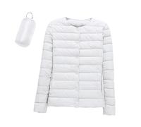 FUPODD Steppjacke Damen Leicht Daunenjacke Packbare Übergangsjacke Winterjacke Damen Warm Puffer Jacke Winter Mantel Einfarbig Daunenmantel Mit Knöpfen Steppmantel Frauen Freizeit Wandern Reisen