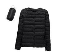 FUPODD Steppjacke Damen Leicht Daunenjacke Packbare Übergangsjacke Winterjacke Damen Warm Puffer Jacke Winter Mantel Einfarbig Daunenmantel Mit Knöpfen Steppmantel Frauen Freizeit Wandern Reisen