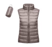 FUPODD Steppweste Damen Leicht Packbare Steppweste Frauen Kurz Winter Damen Weste Zipper Ärmellos Puffer Jacke Warm Outdoor Winterweste Daunenweste Westen Stehkragen Für Freizeit Wandern Reisen