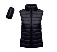FUPODD Steppweste Damen Leicht Packbare Steppweste Frauen Kurz Winter Damen Weste Zipper Ärmellos Puffer Jacke Warm Outdoor Winterweste Daunenweste Westen Stehkragen Für Freizeit Wandern Reisen