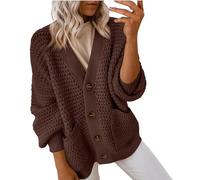 FUPODD Strickjacke Damen Kurz Strickjacke Damen Grobstrick Strickjacken Damen Grobstrickjacke Damen Weihnachts Strickjacke Damen Strickjacke Damen Schwarz Longstrickjacke Damen Schwarze Strickjacke