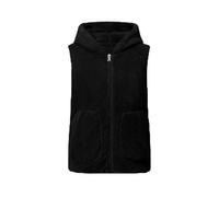 FUPODD Teddy Weste Damen Mit Kapuze Fleece Damen-Westen Flauschig Winter Fleeceweste Mit Taschen Teddywesten Ärmellose Teddyfleece Wärmeweste Frauen Kuschelig Elegant Teddyfell Plüschweste Zipper