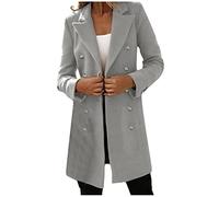 FUPODD Wintermantel Damen Lang Damen Winterjacke Strickjacke Damen Reverskragen Damen-Jacken Jacke Damen Winterjacke Damen Lang Jacke Damen Winter Mantel Damen Winter Winterjacke Damen Warm