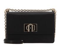 Furla 1927 Mini Schultertasche schwarz, genarbtes Rindsleder, Damen