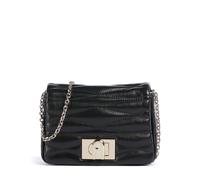 Furla 1927 Mini Soft Umhängetasche schwarz, fein genarbtes Leder, Damen