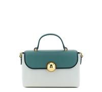 Furla bicolor Kalbsleder-Handtasche Grün
