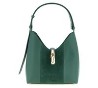 Furla bicolor Schultertasche aus Kalbsleder Grün