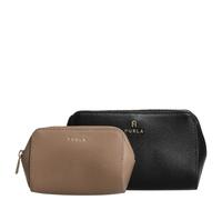 Furla Camelia M - Beautycase Set 2tlg. 16 cm (nero+greige)