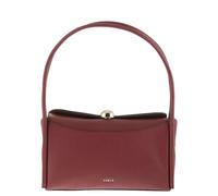 Furla Hobo Bags - Structured Burgundy Calfskin Leather Nicole Satche - Gr. unisize - in Rot - für Damen
