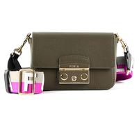 Furla Leder Schultertasche Umhängetasche Metropolis Mini Crossbody Webbin Salvia c + Marmo Violet olivgrün