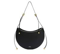 Furla Leder Schultertasche Umhängetasche Moonstone Shoulder Bag Nero schwarz