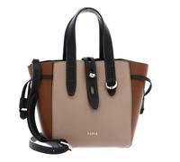 Furla Net Mini Tote Bag Greige + Cognac h + Nero