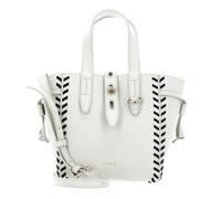 FURLA Net Mini Tote Bag S Marshmallow + Nero