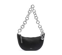Furla Delizia Schultertasche Leder 20 cm schwarz