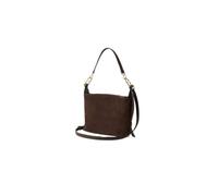 Furla Tonie Schultertasche aus Wildleder Schokoladenbraun | 23 x 18 x 8 cm, abnehmbarer Schultergurt, Reißverschluss, 6 Kartenfächer, Innentasche