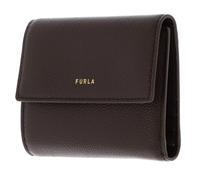 Furla Leder Geldbörse Vitello Night Goccia Compact Wallet Espresso Dunkelbraun